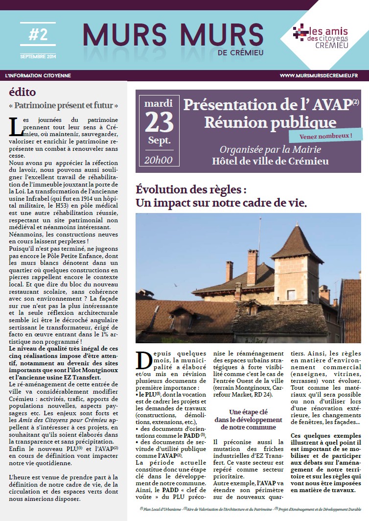 Murs Murs #2 – Septembre 2014