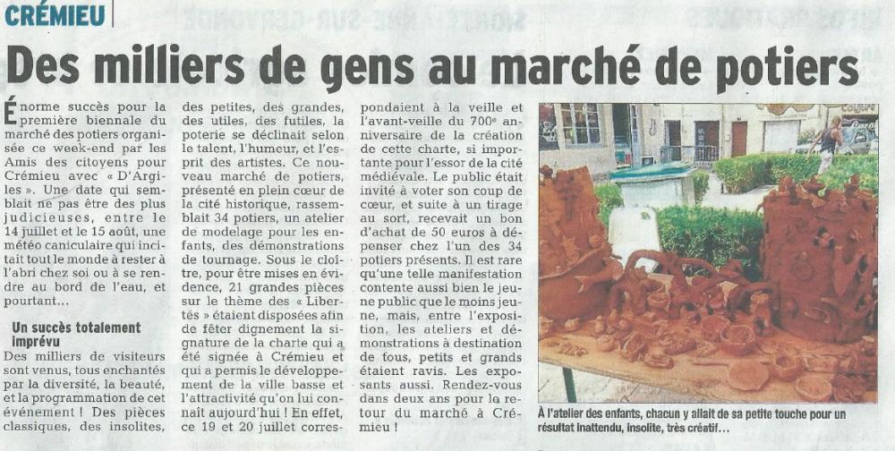 Un très beau marché de potiers