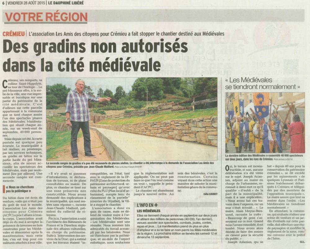 La construction de gradins non autorisés stoppée