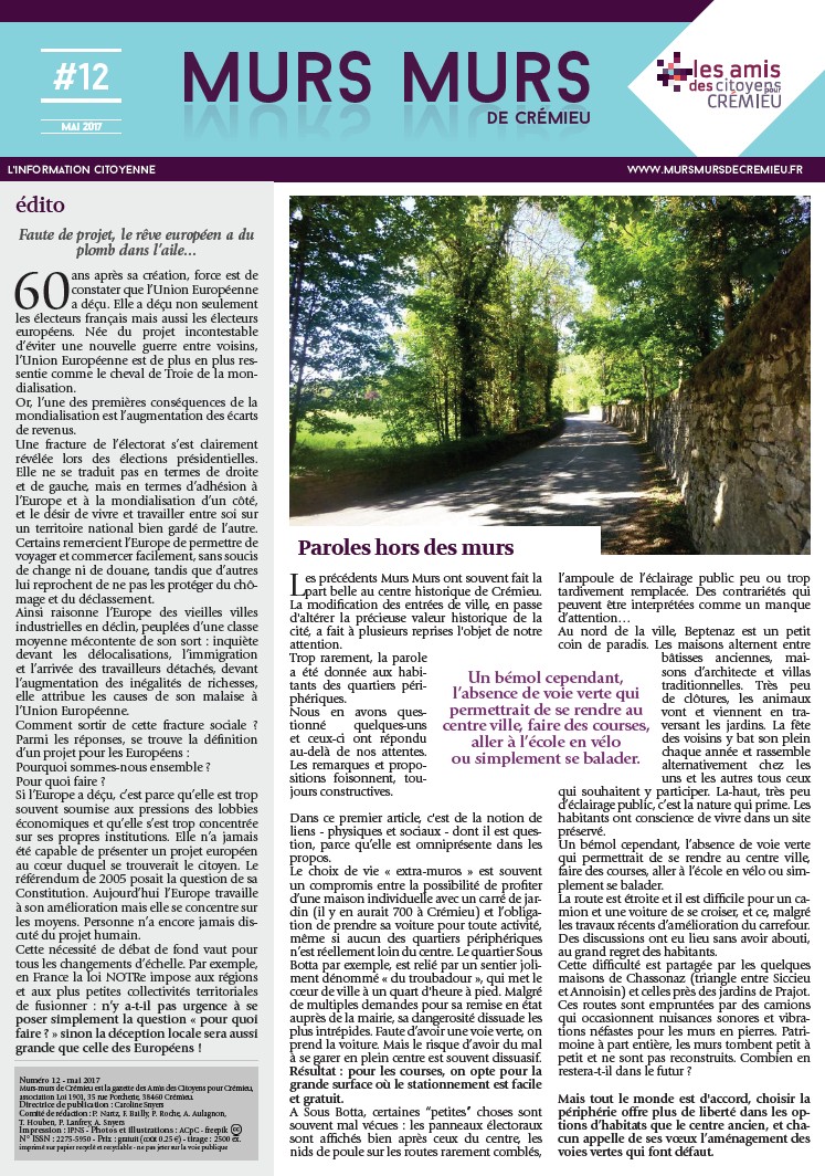 Murs Murs #12 – Mai 2017