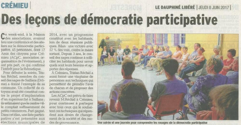 Des leçons de démocratie participative