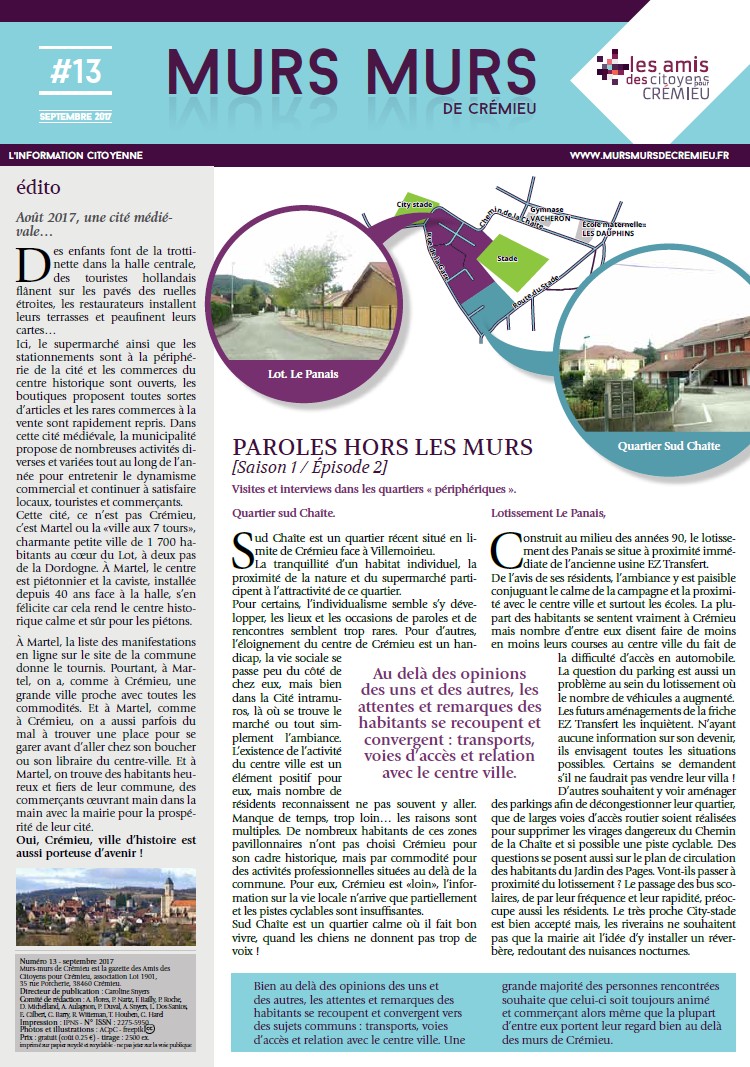 Murs Murs #13 – Septembre 2017