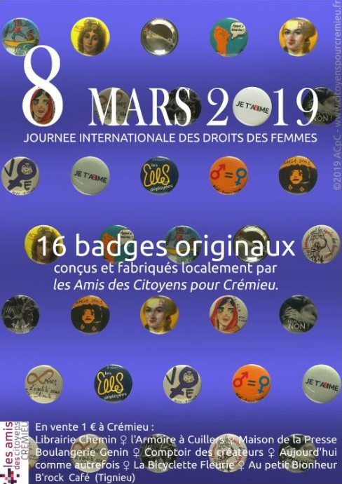 8 MARS ET DROITS DES FEMMES : LES BADGES