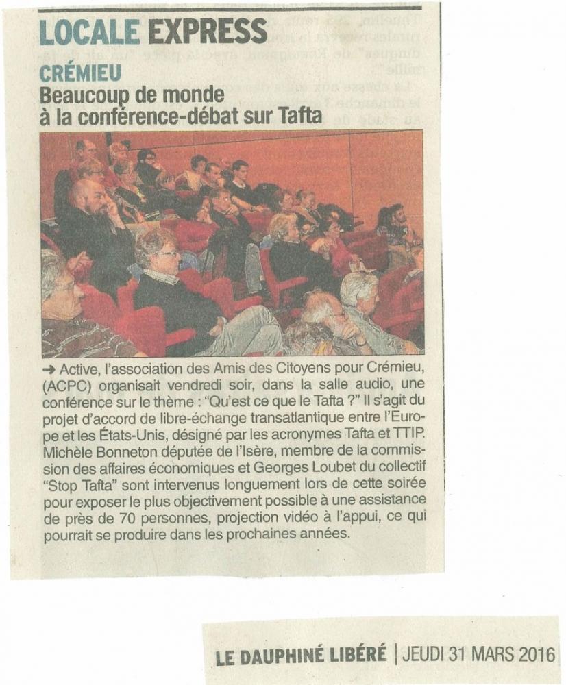 Conférence sur le TAFTA